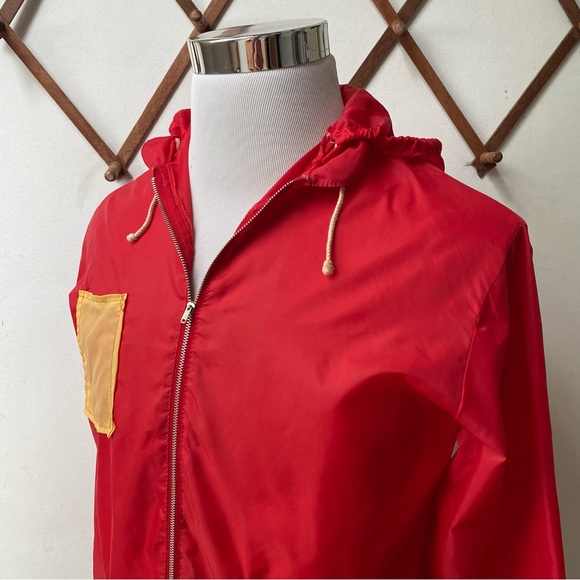 1980s Vintage Hooded Windbreaker Water Repellent Jacket - Picture 4 of 14